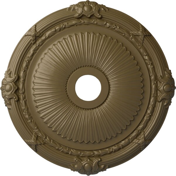 Ekena Millwork Heaton Ceiling Medallion (Canopies up to 6 1/2"), 27 1/2"OD x 3 7/8"ID x 2 1/4"P, Mississippi Mud CM27HEMMF - main